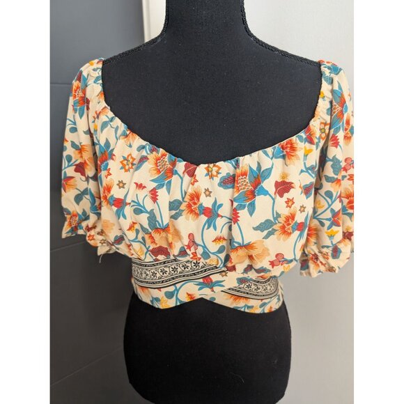 Milk & Honey Floral‎ Print Crop Top -XL - Picture 2 of 9